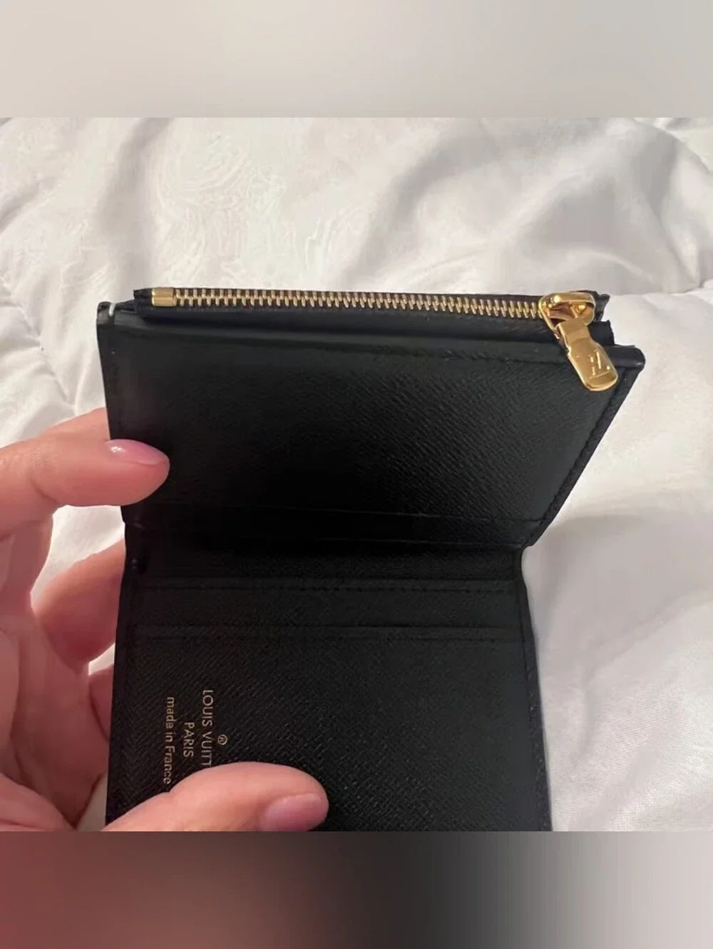 Louis Vuitton White Monogram Heart Trifold Wallet with Red and Blue Accents